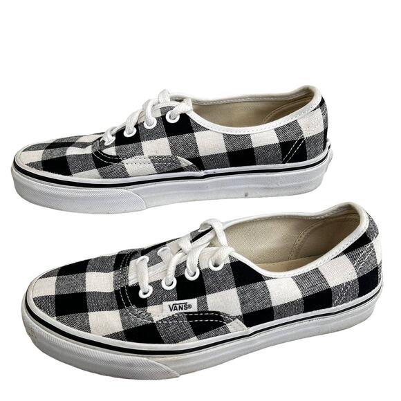 Vans Womens Checkerboard Sneakers Black White 6.5 Skate SK-8 Low Top Old Skol - Picture 3 of 8
